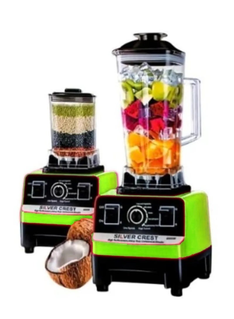 Silver Crest Heavy Duty Blender/Juicer for Commercial Use, 2 Jar, 2.5L, 8000W-Multicolour