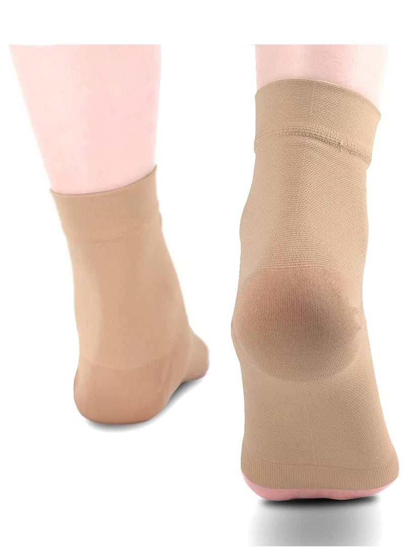 Ankle Compression Sleeve, for Sprained Ankles, Open Toe Сompression Socks Breathable  Brace Elastic Thin for Swelling, Plantar Fasciitis, Sprain, Nano for Women and Men