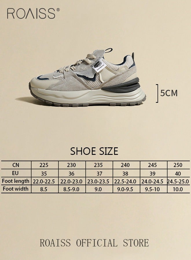 Women Dad Sneakers Vintage and Versatile Chunky Sole Mesh Waffle Shoes Perfect for Casual and Sporty Outfits Athlesiure Shoes