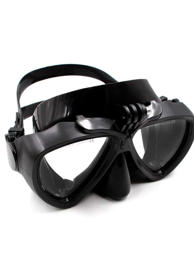 Diving Goggles with GoPro Compatibility for Hero 7, 6, 5, 4, 3, 2, Session 4, 5, Fusion 360, and DJI Osmo Action Cameras - Capture Underwater Beauty with Snorkel Glasses.