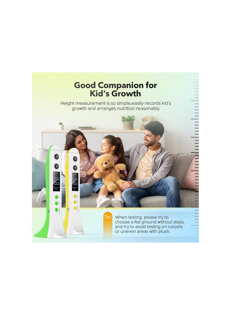 Portable Cordless Ultrasound Stadiometer for Height Measurement, 30cm-220cm (11.8in-86.6in) with Temperature Display, Ideal for Children and Adults, Precision Room Decor.