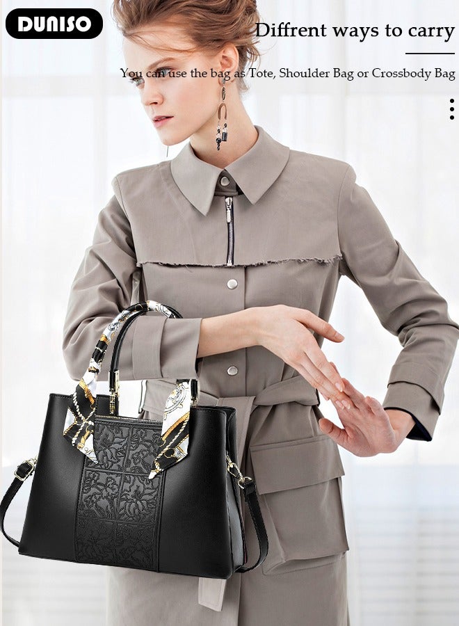 Women's Fashion Handbag Faux Leather Crossbody Bag For Women Large Capacity Tote Bags Top Handle Satchel Fashionable Travel Shoulder Bag For Ladies