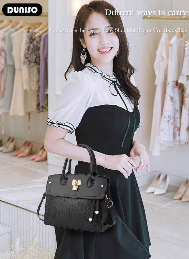 Women's Fashion Handbag Faux Leather Crossbody Bag For Women Large Capacity Tote Bags Top Handle Satchel Fashionable Travel Shoulder Bag For Ladies