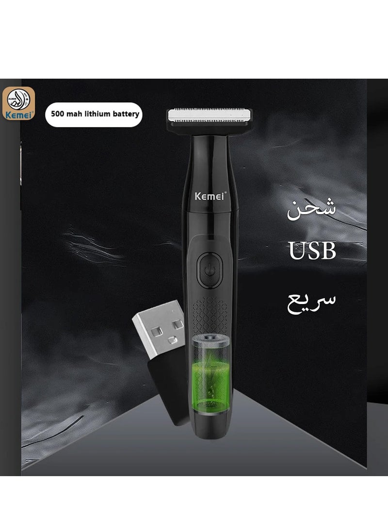 Professional 3 in 1 Hair Trimmer for Men, Face and Nose, Washable and Rechargeable (Saudi Version) KM-114