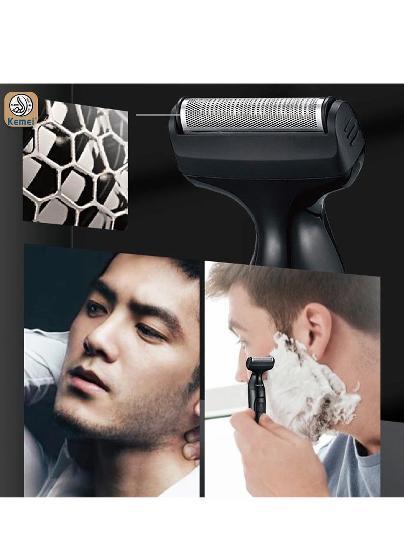 Professional 3 in 1 Hair Trimmer for Men, Face and Nose, Washable and Rechargeable (Saudi Version) KM-114