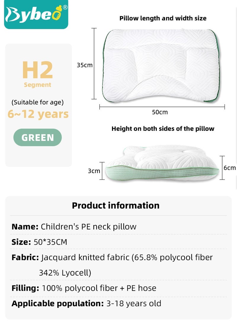 Toddler Pillow for Sleeping,  Kids Pillows with Ergonomic Spine-Protective Design, Ultra Supportive Memory Foam Material, for Babies, Infants, Toddlers, Children, Especially for child aged 6 to 12