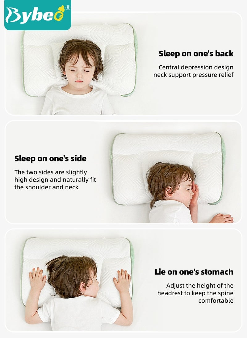 Toddler Pillow for Sleeping,  Kids Pillows with Ergonomic Spine-Protective Design, Ultra Supportive Memory Foam Material, for Babies, Infants, Toddlers, Children, Especially for child aged 6 to 12