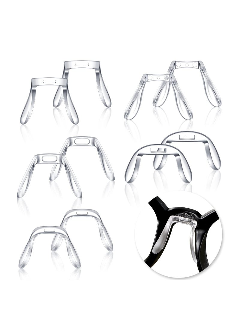 24-Piece U-Shaped Eyeglasses Nose Pads Set - Anti-Slip Plastic Support Retainers for Glasses and Sunglasses, Includes 6 Styles of Comfortable Nose Pieces. Perfect Eyewear Accessories!