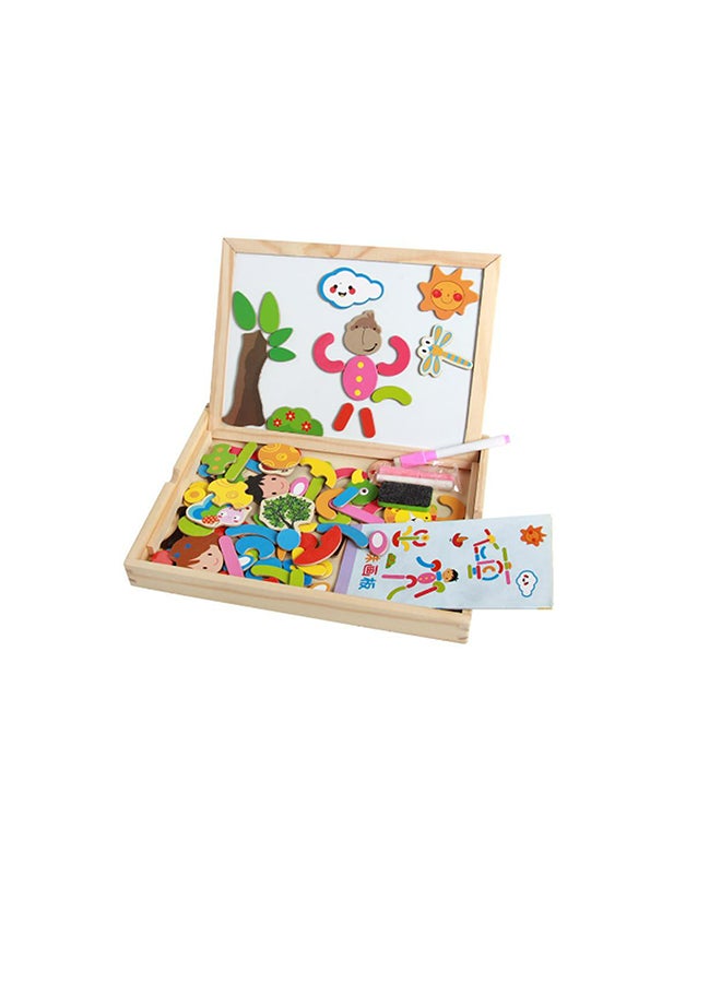 Multifunction Wooden Magnetic Drawing Board – Assorted