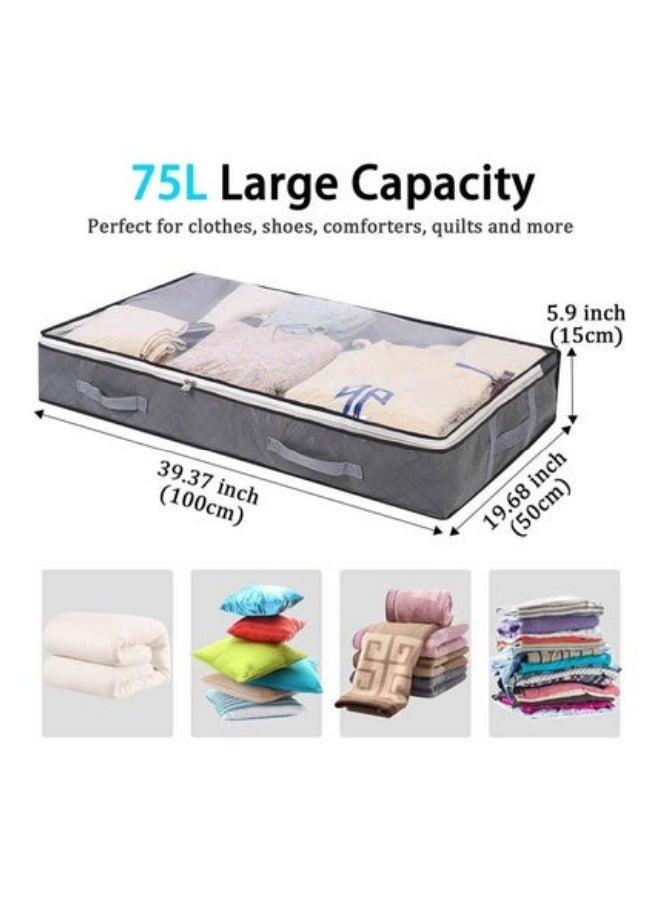 3-Piece Breathable Large Capacity Organizer Bags Storage Containers with Reinforced Handles