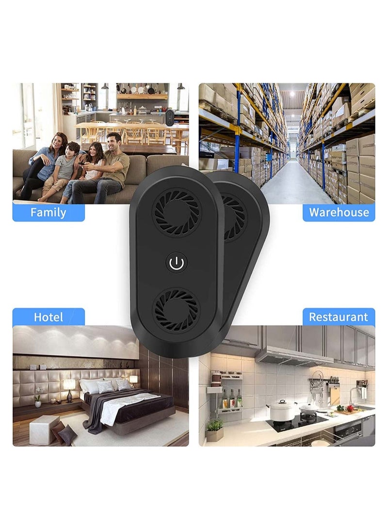 2 Pcs Ultrasonic Pest Repeller Indoor Anti Insect Plug in Control Electronic Moths Repellent Against