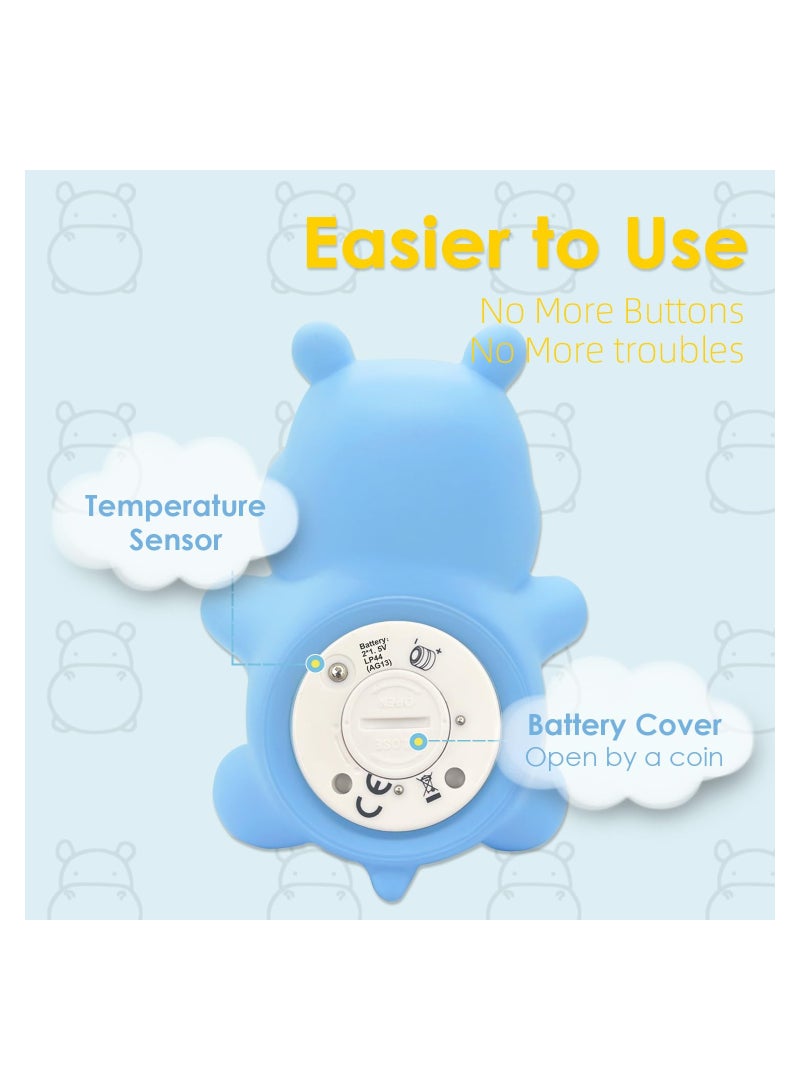 Baby Bath Thermometer for Newborns, Floating Hippo Water Temperature Monitor for Toddlers, Essential Bathing Tool for Safe Bathing, Perfect Gift for Moms and Kids.