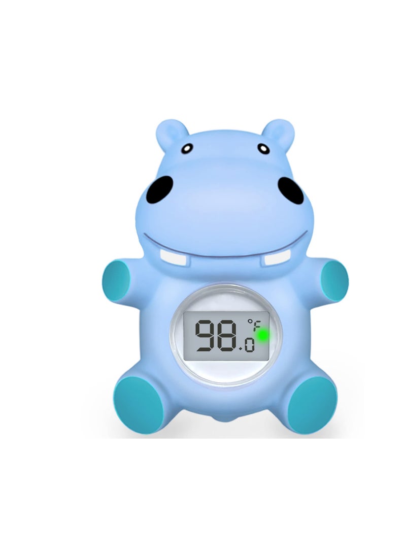 Baby Bath Thermometer for Newborns, Floating Hippo Water Temperature Monitor for Toddlers, Essential Bathing Tool for Safe Bathing, Perfect Gift for Moms and Kids.