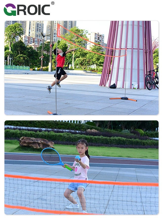13.5*5.3 FT Badminton Net Portable Badminton Tennis Net, Adjustable Height Pickleball Net Volleyball Net with Carrying Bag for Backyard, Beach Badminton Net, Practice for Outdoor Backyard Beach