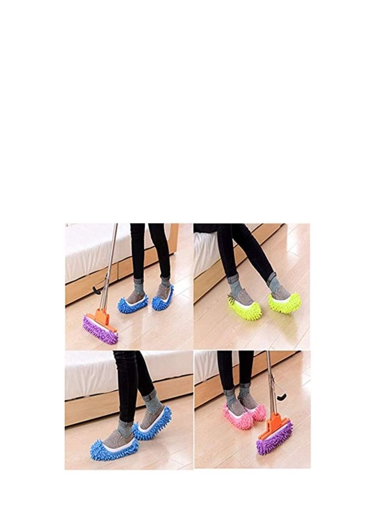 Mop Slippers Shoes 5 Pairs Microfiber Cleaning House Mop Slippers Floor Cleaning Tools Shoe Cover Soft Washable Reusable Microfiber Foot Socks Floor Cleaning Tools Shoe Cover