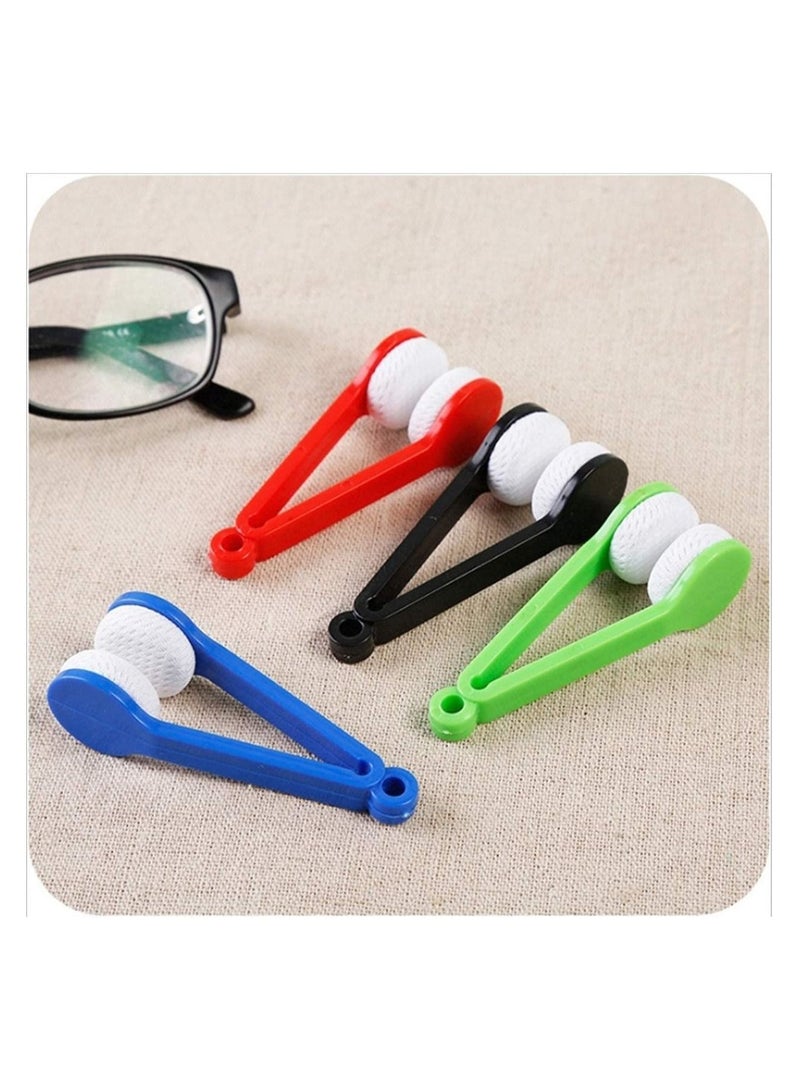 Microfiber Spectacles Cleaner Brush Cleaning Tool for Sun Glasses Eyeglass Mini brush,Cleaning Clip (10 PCS,5 Colors)