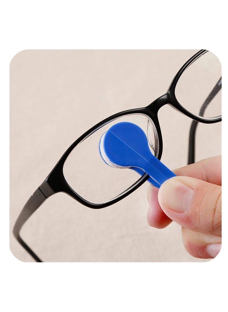 Microfiber Spectacles Cleaner Brush Cleaning Tool for Sun Glasses Eyeglass Mini brush,Cleaning Clip (10 PCS,5 Colors)