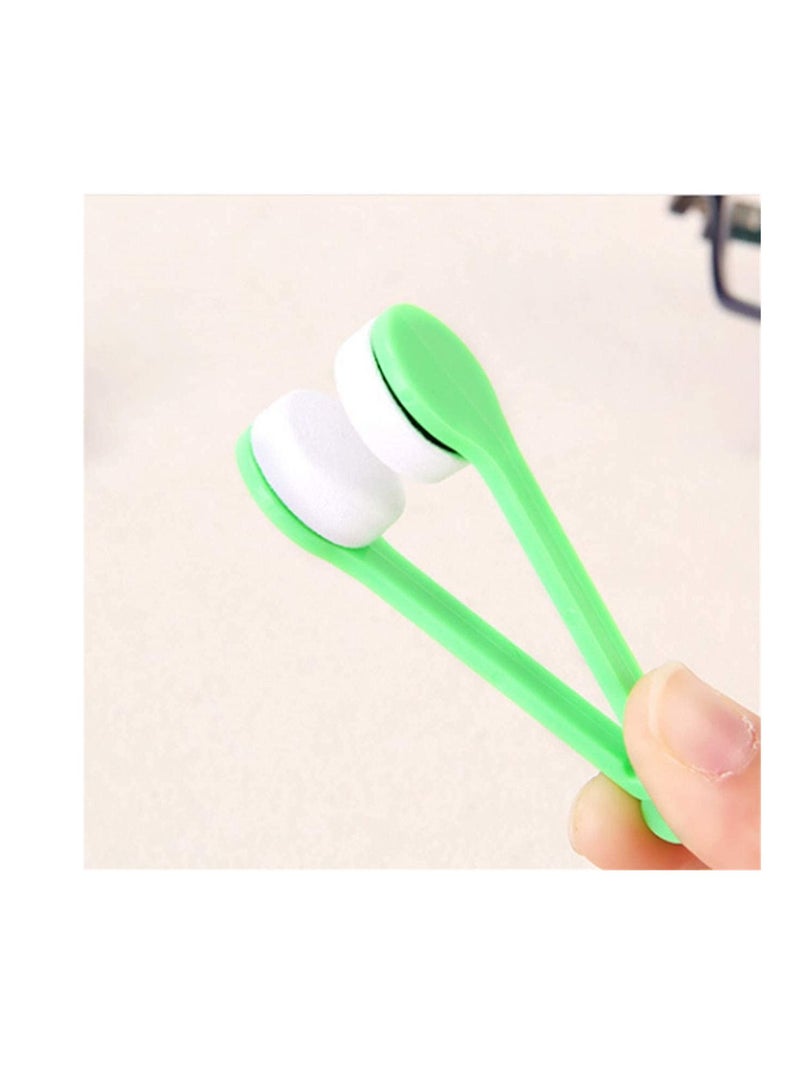 Microfiber Spectacles Cleaner Brush Cleaning Tool for Sun Glasses Eyeglass Mini brush,Cleaning Clip (10 PCS,5 Colors)