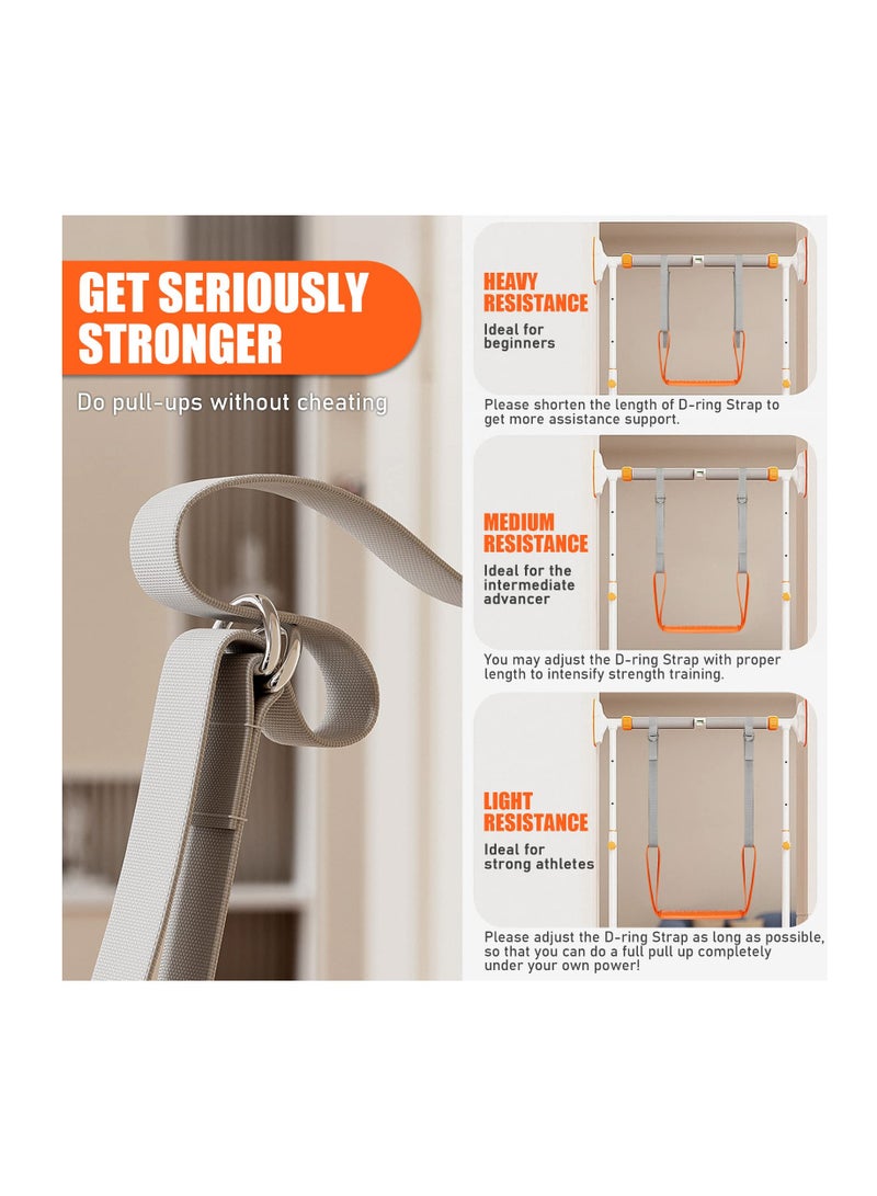 Heavy Duty Pull Up Assistance Bands 88 to 132lbs Adjustable Resistance for Chin Ups Powerlifting and Strength Training with Comfortable Fabric Support