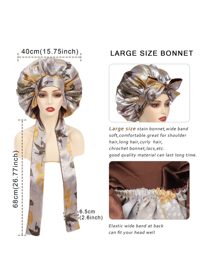 Extra Large Silk Satin Hair Bonnet for Sleeping Ideal for Braids and Natural Hair