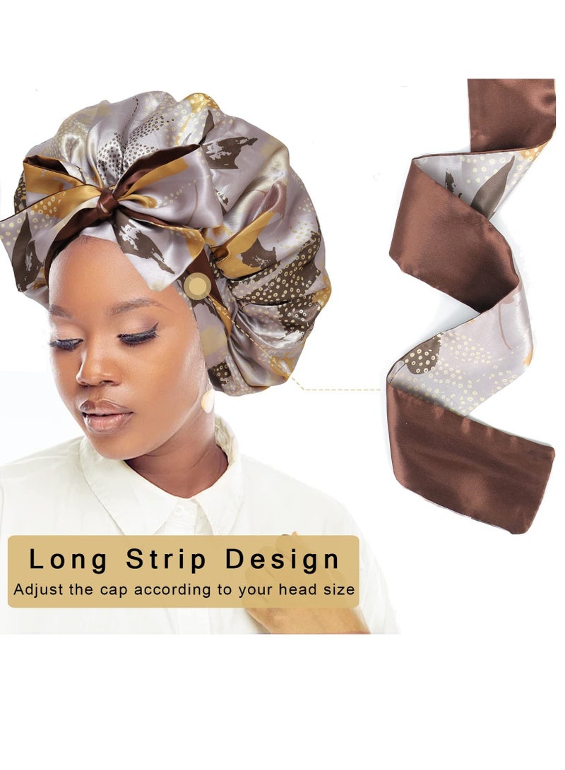 Extra Large Silk Satin Hair Bonnet for Sleeping Ideal for Braids and Natural Hair