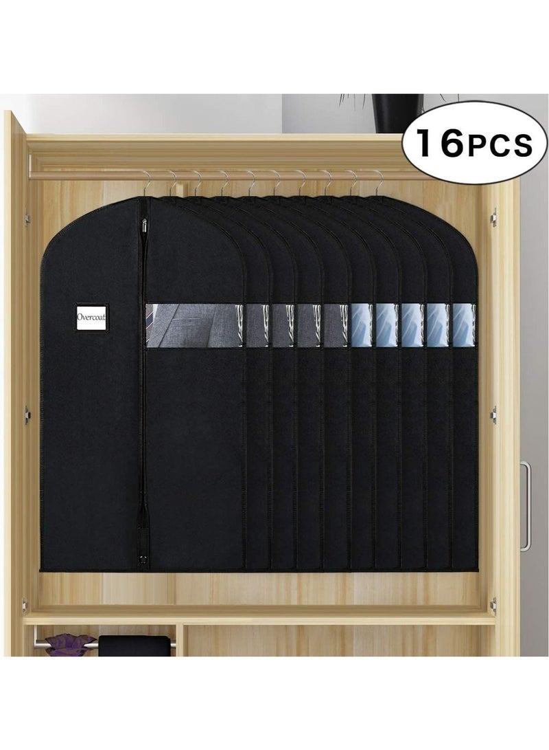 4 Pcs Closet Garment Bag Clothes Cover Set with Clear Window and ID Card Holder