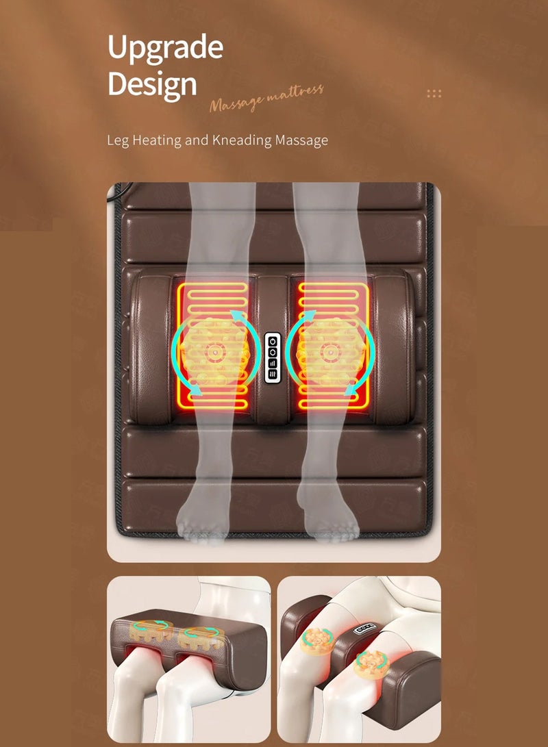 Multifunctional Home Massage Mattress Cervical Spine Waist Back Massager Body Electric Massage Pad Cushion Heating Cushion