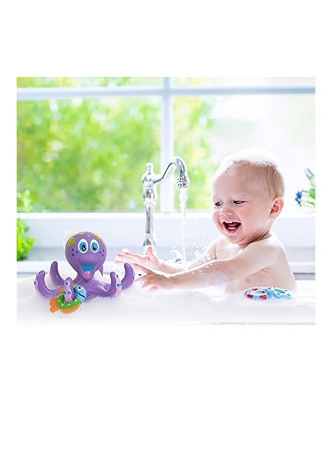 Octopus with 3 Hoopla Rings Bath Toy Set