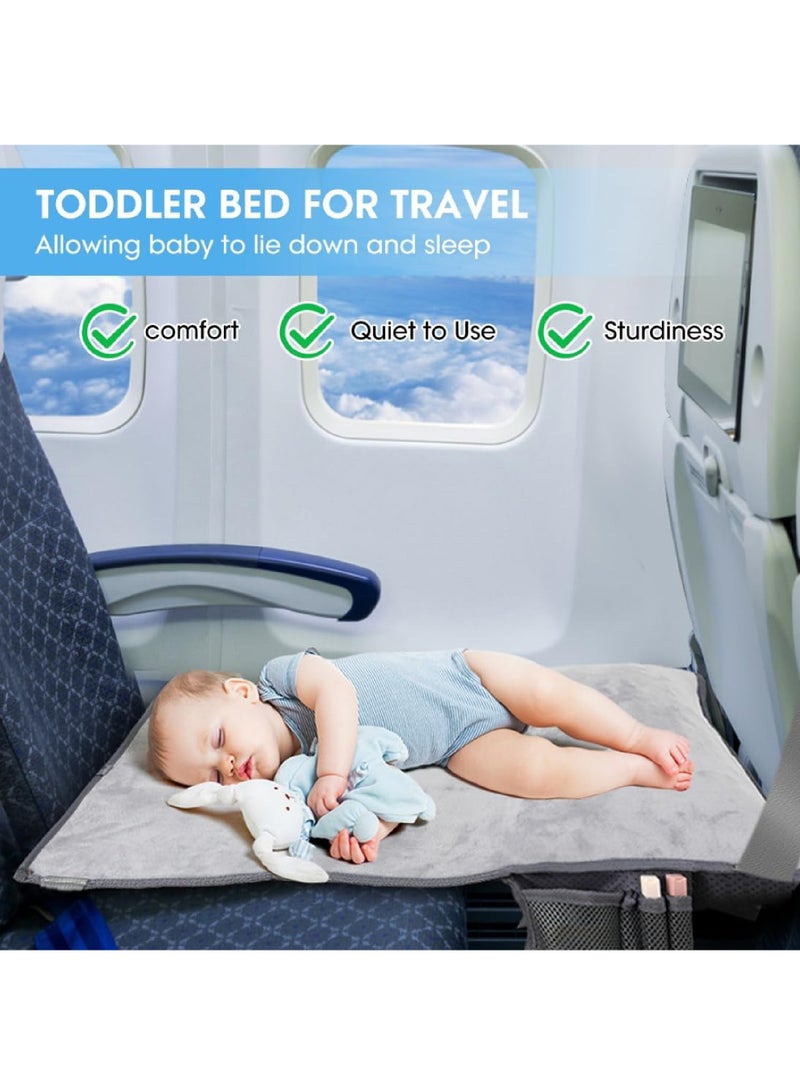 Toddler Airplane Travel Bed Kids Airplane Seat Extender Travel Seat Inflatable Airplane Foot Rest Portable Airplane Travel Bed