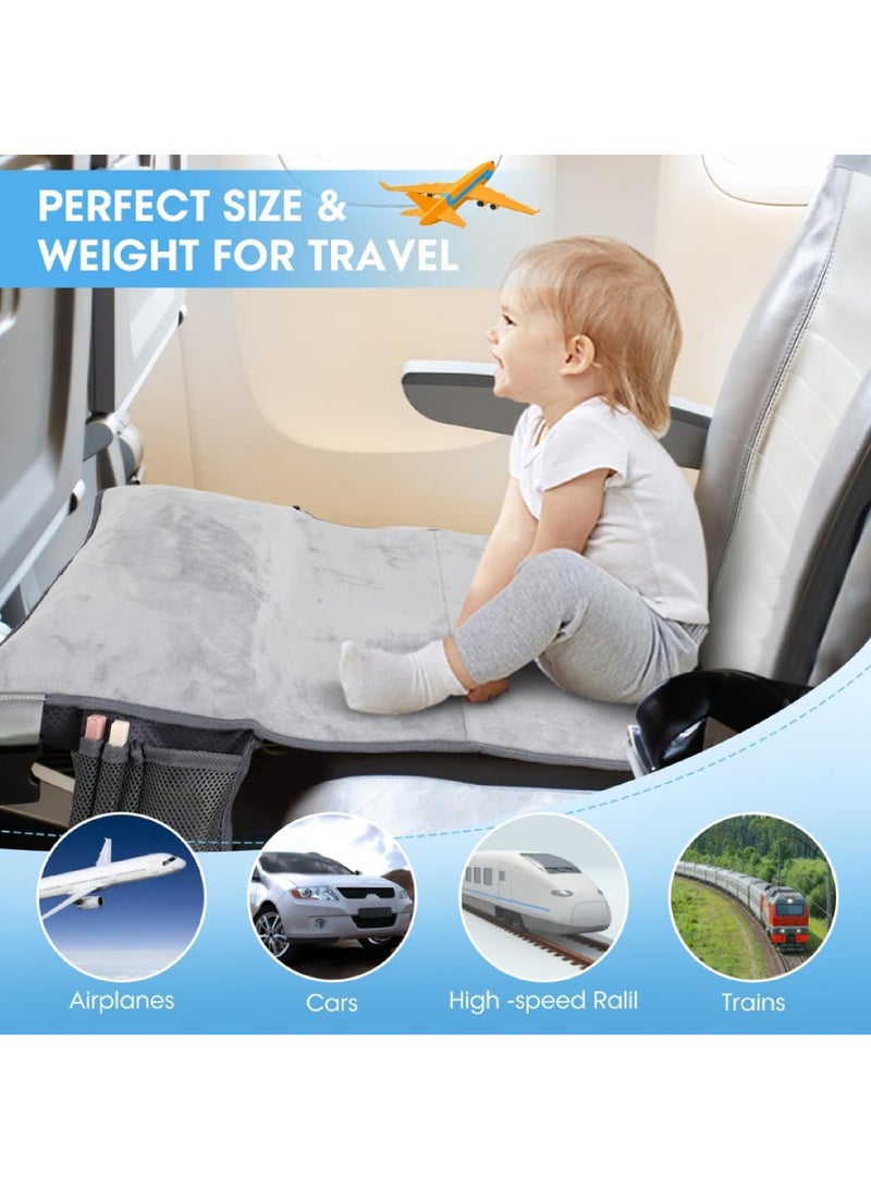 Toddler Airplane Travel Bed Kids Airplane Seat Extender Travel Seat Inflatable Airplane Foot Rest Portable Airplane Travel Bed