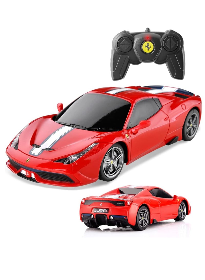 1:24 Scale Official Licensed Ferrari 458 Speciale A Electric Remote Control Sport Racing Hobby Toy Car, RC Car Model Vehicle Gift for Boys, Girls, Teens and Adults - Red