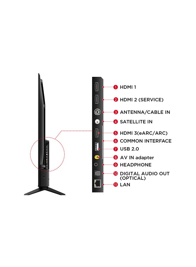 65 Inch 4K LED HDR 10 UHD Dynamic Color Enhancement Metallic Bezel-less Google TV, 60HZ, Built in receiver,  (2024) - 65V6B Brushed Titanium
