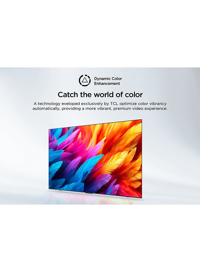 65 Inch 4K LED HDR 10 UHD Dynamic Color Enhancement Metallic Bezel-less Google TV, 60HZ, Built in receiver,  (2024) - 65V6B Brushed Titanium