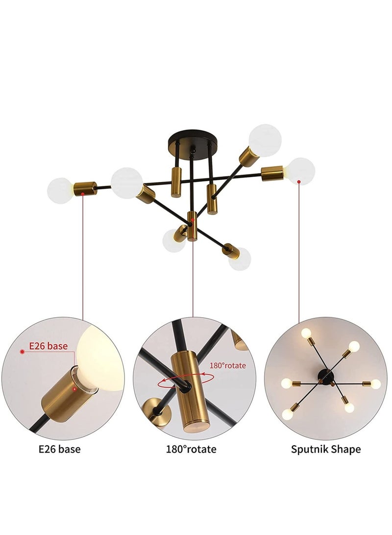 Modern Ceiling Lighting 6 Lights Adjustable(Bulbs NOT Included)
