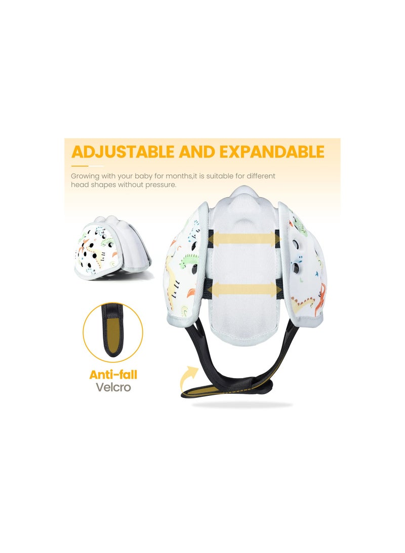 Breathable Baby Safety Helmet for Crawling and Walking, Soft Anti-Collision Head Protector, Ultra-Lightweight, Adjustable for Infants 6-24 Months, Tested and Certified for Safety.