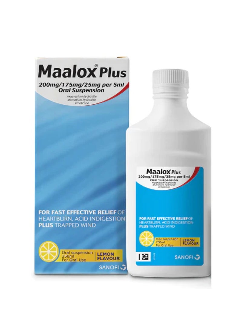 Maalox Plus Lemon Flavor Oral Suspension 250ml