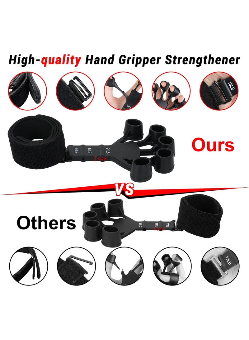 Grip Strength Trainer Gripster 2Pcs Hand Gripper Strengthener 6 Gear Strength Adjustment Used To Exercise Finger Strength Flexibility And Physical Recovery Of Hands Forearm Strengthener