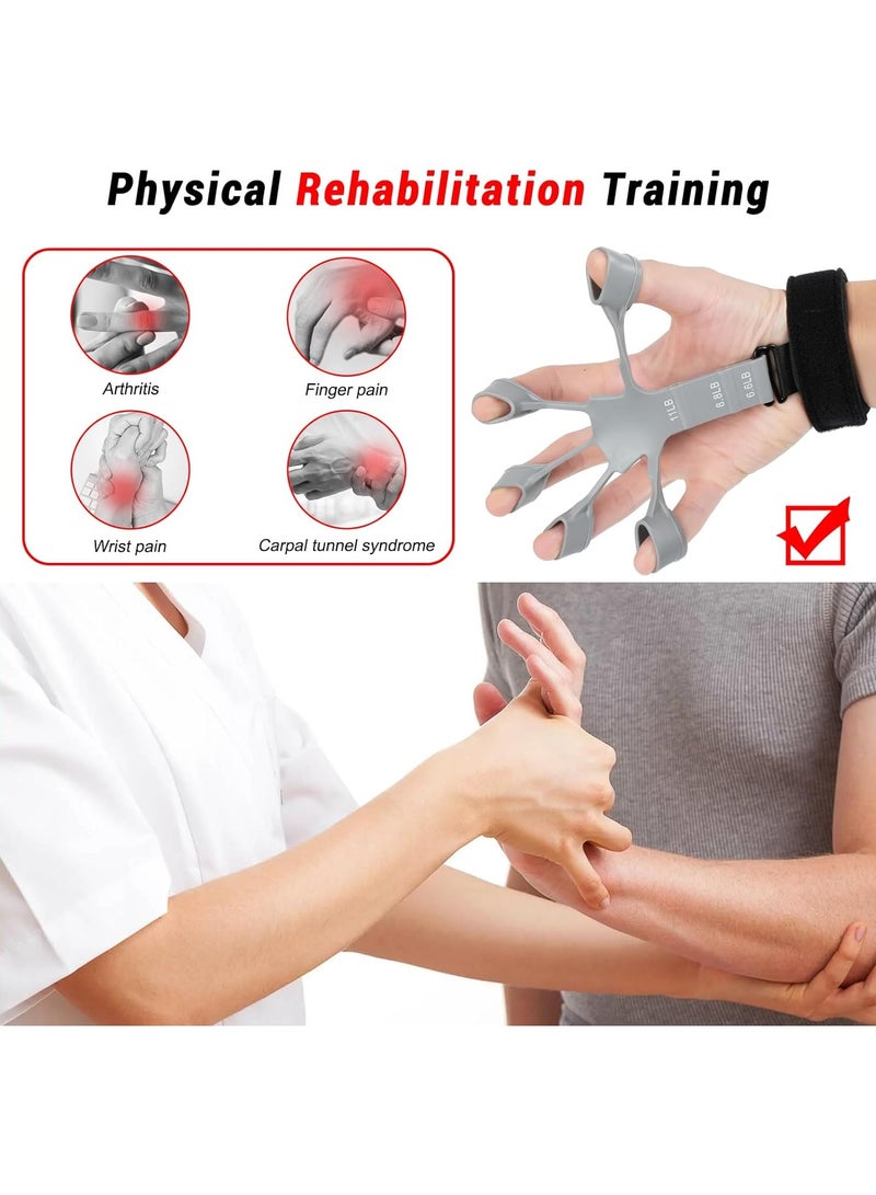 Grip Strength Trainer Gripster 2Pcs Hand Gripper Strengthener 6 Gear Strength Adjustment Used To Exercise Finger Strength Flexibility And Physical Recovery Of Hands Forearm Strengthener