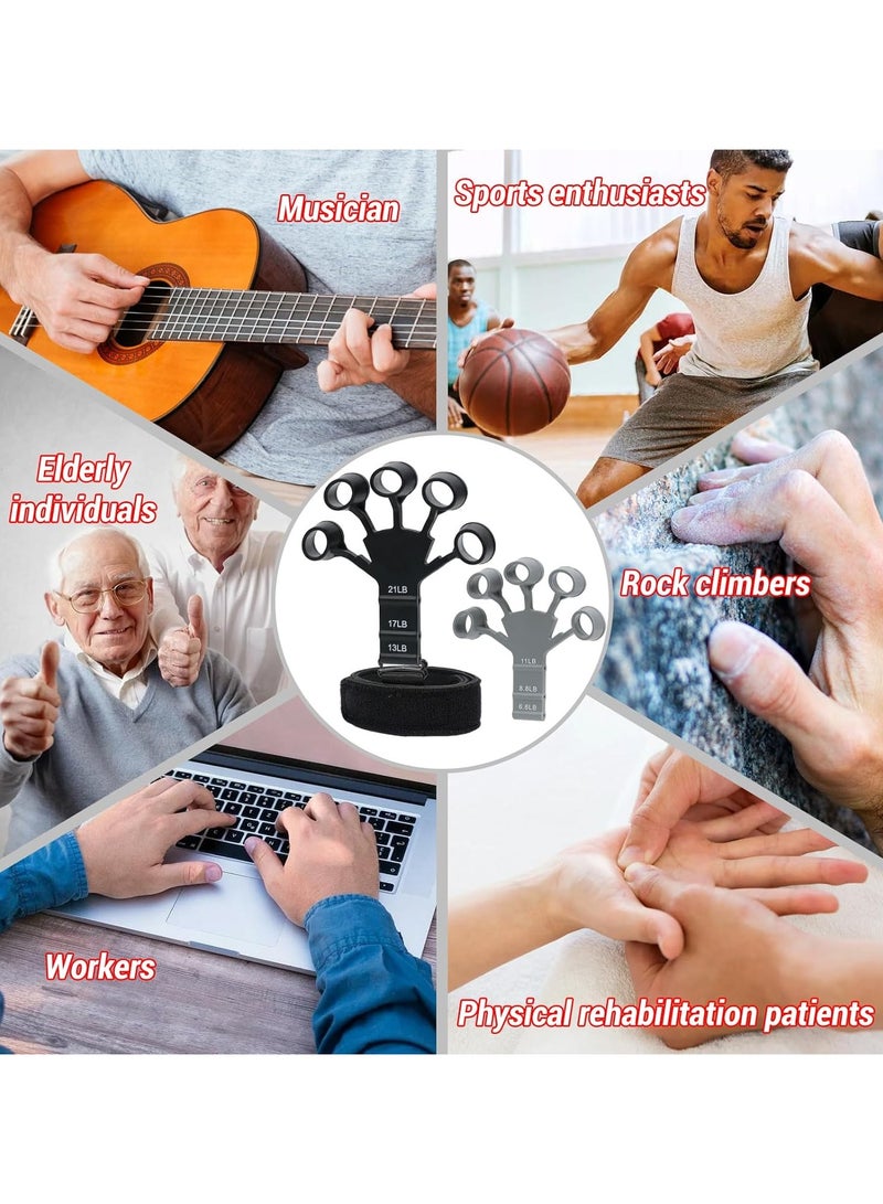 Grip Strength Trainer Gripster 2Pcs Hand Gripper Strengthener 6 Gear Strength Adjustment Used To Exercise Finger Strength Flexibility And Physical Recovery Of Hands Forearm Strengthener