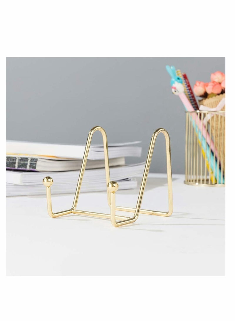 2 Pcs Book Display Rack Iron Art Display Stand Plate Dish Photo Holder Stand Picture Frames for Wedding Home Store