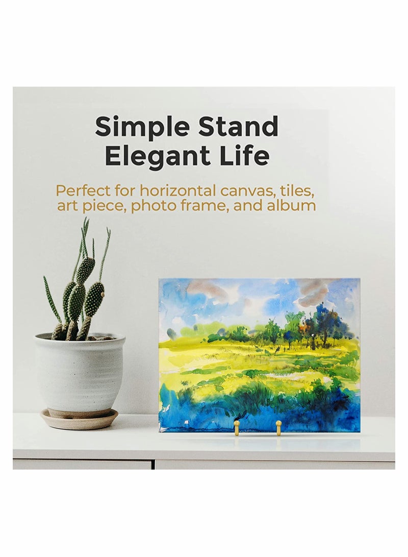 2 Pcs Book Display Rack Iron Art Display Stand Plate Dish Photo Holder Stand Picture Frames for Wedding Home Store