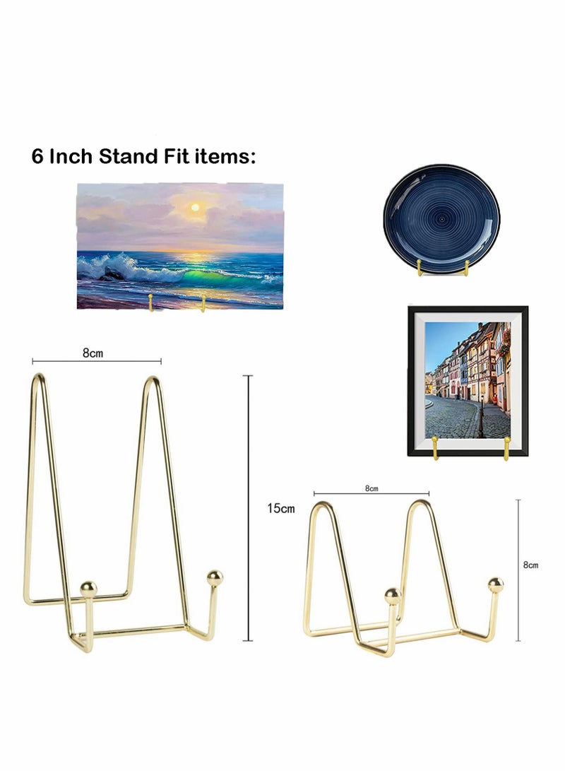 2 Pcs Book Display Rack Iron Art Display Stand Plate Dish Photo Holder Stand Picture Frames for Wedding Home Store