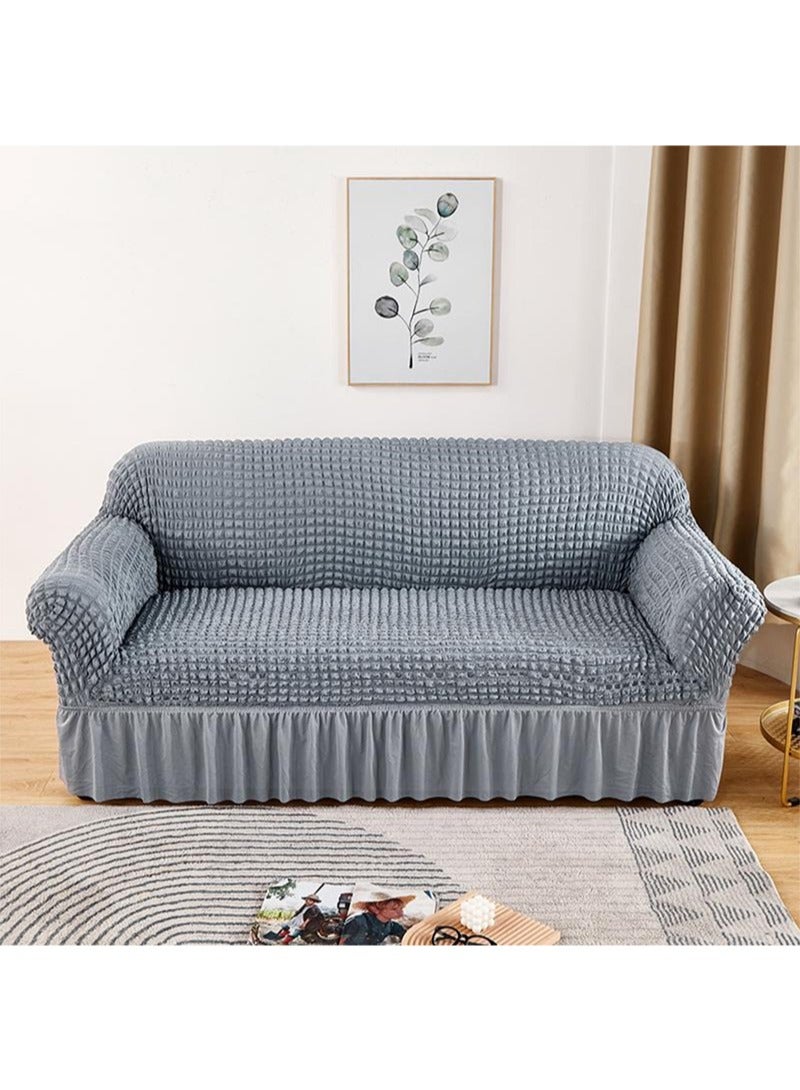 4-Piece Couch Sofa Cover with Skirt Durable Washable High Elastic Stretchable Easy Fit Universal Furniture Protector