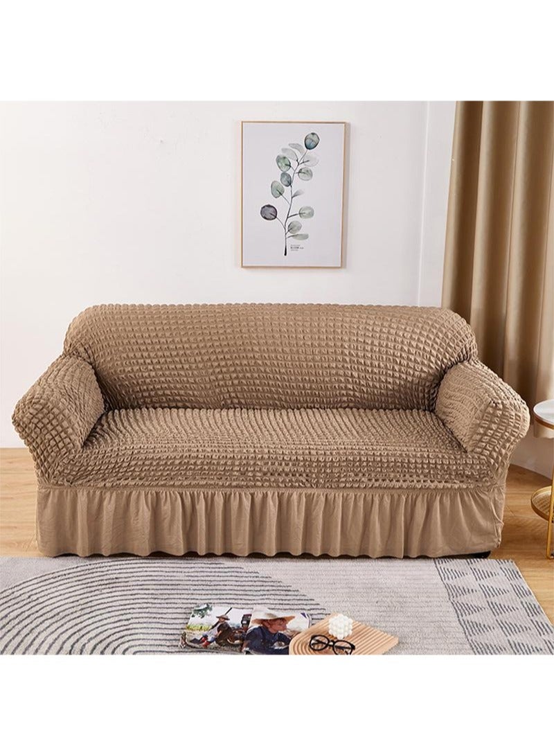 4-Piece Couch Sofa Cover with Skirt Durable Washable High Elastic Stretchable Easy Fit Universal Furniture Protector