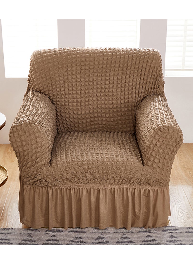 4-Piece Couch Sofa Cover with Skirt Durable Washable High Elastic Stretchable Easy Fit Universal Furniture Protector