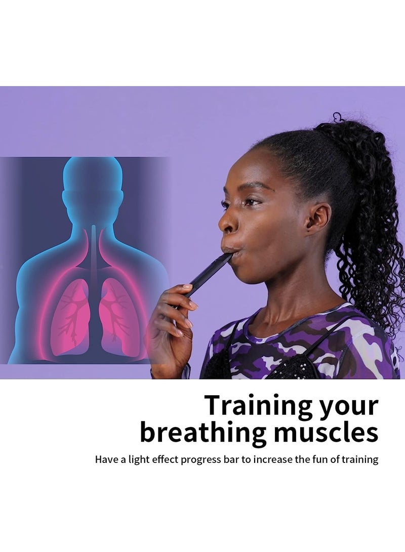 Breathing Exercise Device for Lung Recovery and Respiratory Muscle Training, Smart Guided Assistant for Athletes and Sports Enthusiasts to Enhance Breathing and Improve Sleep Quality.