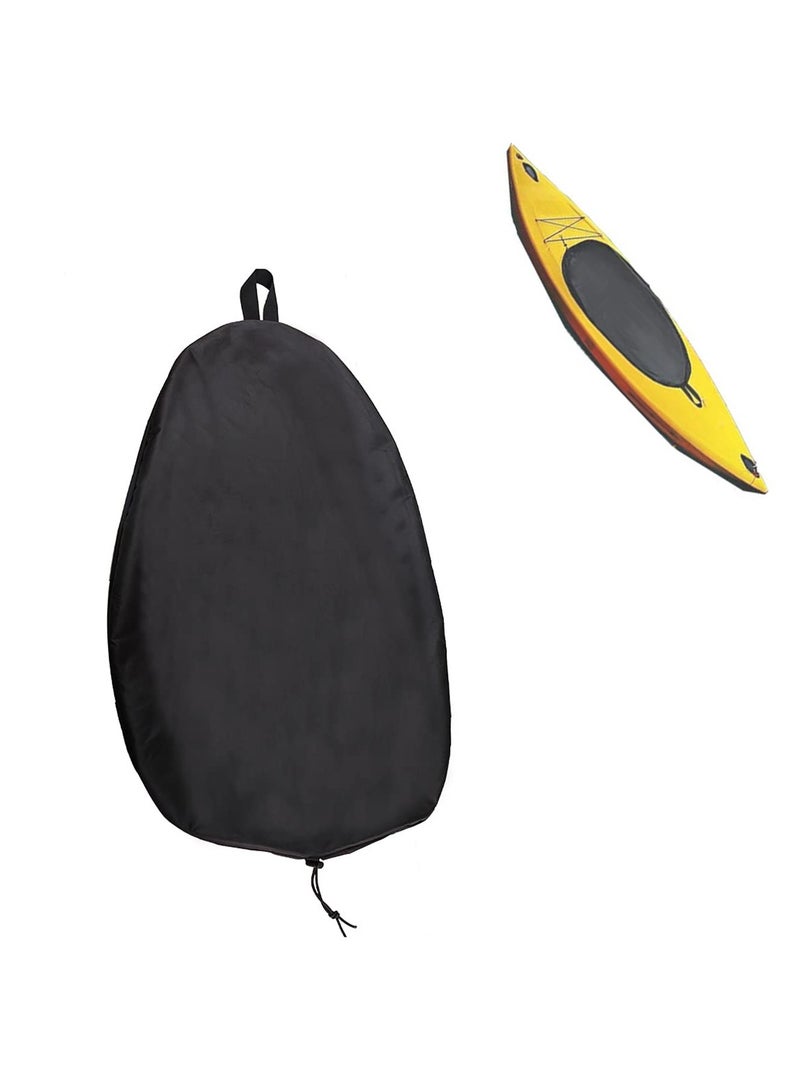 Adjustable UV60+ 420D Oxford Kayak Cockpit Cover - Dust and Sun Protection for Indoor/Outdoor Storage, Fits Cockpits Up to 53.5 x 26.6 Inches, Ideal Kayak and Canoe Accessory.