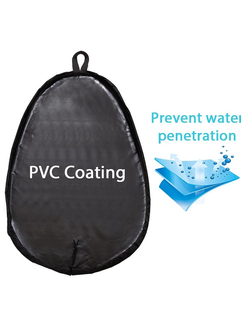 Adjustable UV60+ 420D Oxford Kayak Cockpit Cover - Dust and Sun Protection for Indoor/Outdoor Storage, Fits Cockpits Up to 53.5 x 26.6 Inches, Ideal Kayak and Canoe Accessory.