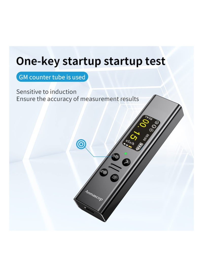 Geiger Counter Nuclear Radiation Detector,  High Accuracy Beta Gamma X-ray Nuclear Radiation Dosimeter,Handheld Radiation Dosimeter,Digital Radioactive Tester with Sound Light Alarm