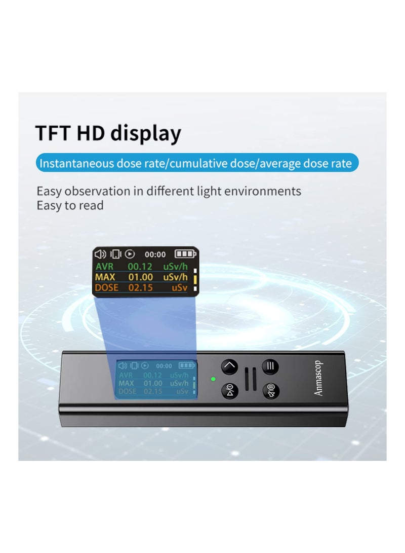 Geiger Counter Nuclear Radiation Detector,  High Accuracy Beta Gamma X-ray Nuclear Radiation Dosimeter,Handheld Radiation Dosimeter,Digital Radioactive Tester with Sound Light Alarm